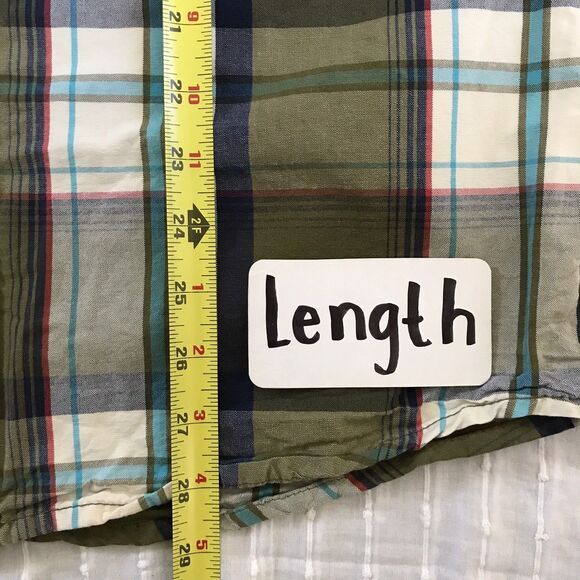 Hollister Olive Green Plaid Cotton Long Sleeve Hoodie Mens Shirt NEW - XL - Picture 6 of 8